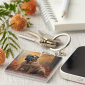 Porte-clés Bullmastiff en automne Feuilles automne Inspire (Devant Droit)