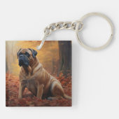 Porte-clés Bullmastiff en automne Feuilles automne Inspire (Dos)