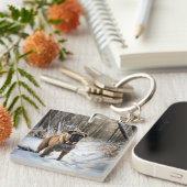 Porte-clés Bullmastiff Laisser neiger Noël (Devant Droit)