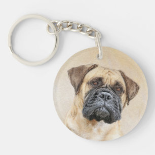 Porte-clés Bullmastiff Peinture - Joli chien d'origine art