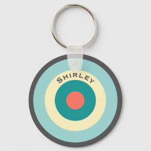 Porte-clés Bullseye combiné gris par Shirley Taylor