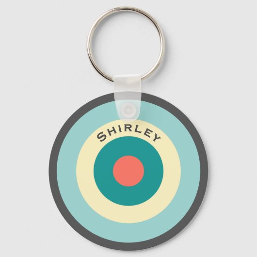 Porte-clés Bullseye combiné gris par Shirley Taylor (Recto)