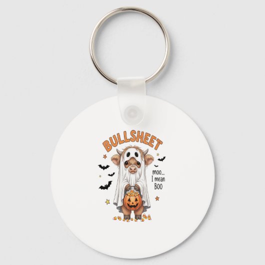 Porte-clés Bullsheet Highland Cow Funny Ghost (Recto)