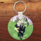 Porte-clés Bumble Bee On Bee Balm Flower Personnalisé (Verso)