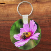 Porte-clés Bumble Bee on Pink Cosmos (Recto)