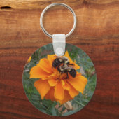 Porte-clés Bumblebebees sur Marigold Flower (Recto)