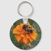 Porte-clés Bumblebebees sur Marigold Flower (Verso)