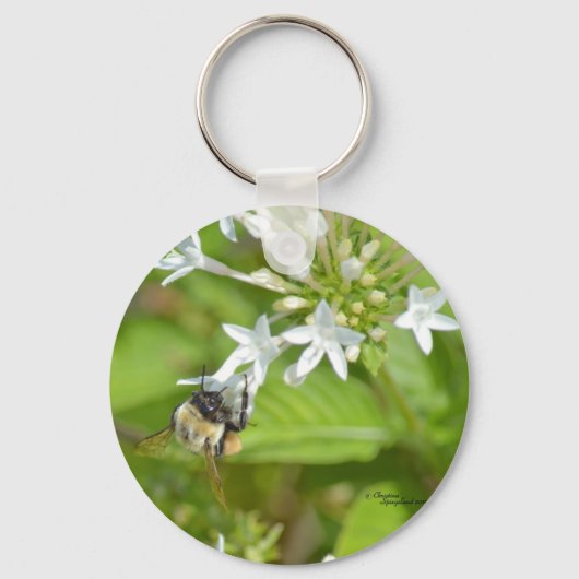 Porte-clés Bumblebee & fleurs (Recto)