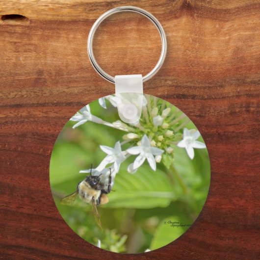 Porte-clés Bumblebee & fleurs (Recto)