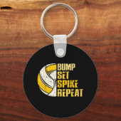 Porte-clés Bump Set Spike Répéter Volleyball Fun (Recto)