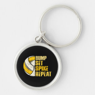 Porte-clés Bump Set Spike Répéter Volleyball Funny