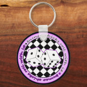 Porte-clés Bunco Chicks Roll with It - Violet (Recto)