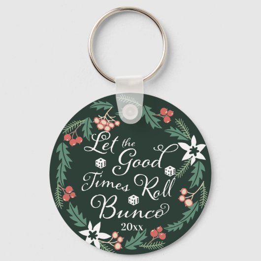 Porte-clés Bunco Christmas Dice Flowers (Recto)