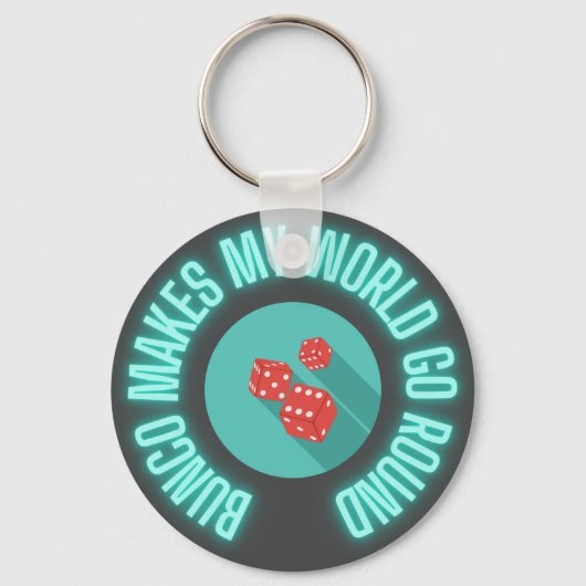 Porte-clés Bunco fait mon monde aller autour de Neon (Recto)