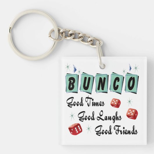 Porte-clés Bunco Player Retro Dice Friend (Devant)