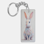Porte-clés Bunny Basse-Poly Pastel (Devant gauche)