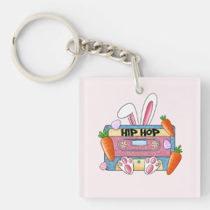 Porte-clés Bunny de bande de cassette Hip hop