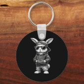 Porte-clés Bunny Face With Sungles Funny Easter Day For Boys  (Recto)