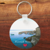 Porte-clés Bureau de poste du port de Coverack et photo de ba (Recto)