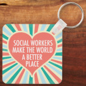 Porte-clés Bureau du travail social inspiré Belle citation (Verso)
