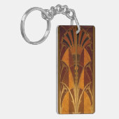 Porte-clés Burgandy et Gold Art Déco (Devant gauche)