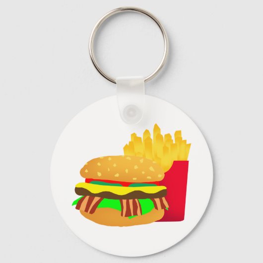 Porte-clés Burger et frites (Recto)