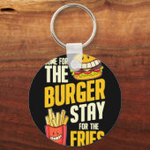 Porte-clés Burger hamburger viande barbecue - cheeseburger (Recto)