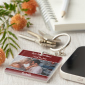 Porte-clés Burgundy Drive Safe Photo Cadeau Mari Petit ami (Devant Droit)