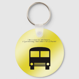 Porte-clés Bus Aide Un Bon Sourire Matin Bus Noir
