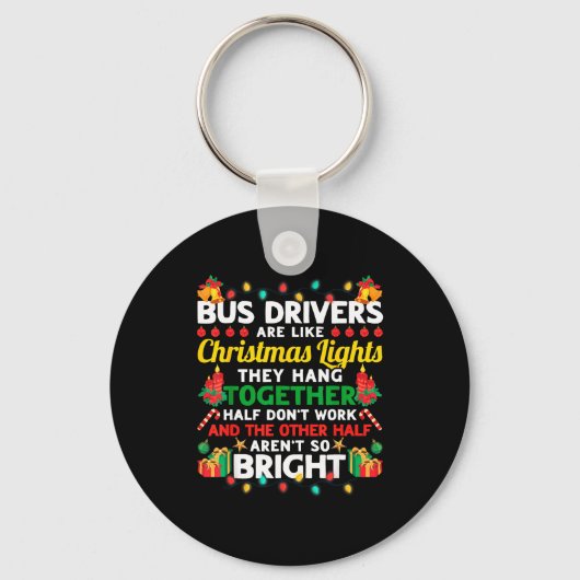 Porte-clés Bus Driver Co-worker Christmas Surprise Uni-adults (Recto)