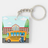 Porte-clés Bus Et Chauffeur Scolaires (Dos)