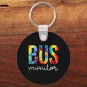 Porte-clés Bus Monitor Tie Dye Jour d'appréciation Bonjour Re (Recto)
