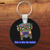 Porte-clés Bus scolaire Hippie (Recto)