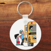 Porte-clés Bus scolaire pour enfants (Recto)