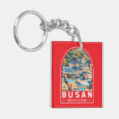 Porte-clés Busan South Korea Travel Art Emblem (Devant gauche)