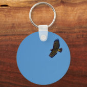 Porte-clés Buse à queue rouge en vol (Recto)