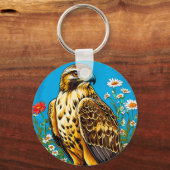 Porte-clés Buse pattue oiseau (Recto)