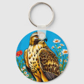 Porte-clés Buse pattue oiseau (Verso)