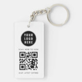 Porte-clés Business Logo Scan QR Code Simple Custom (Dos)