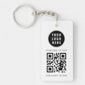 Porte-clés Business Logo Scan QR Code Simple Custom (Devant)