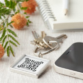 Porte-clés Business Scan Me QR Code Website Modern Simple (Côté)