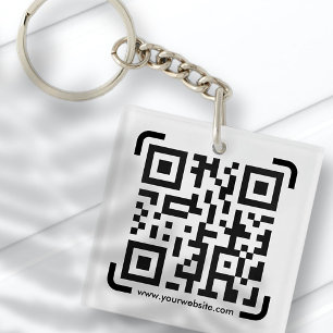 Porte-clés Business Scan Me QR Code Website Modern Simple