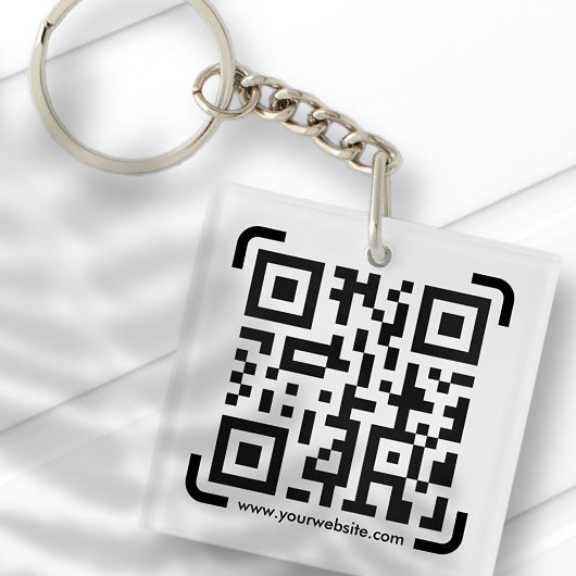 Porte-clés Business Scan Me QR Code Website Modern Simple