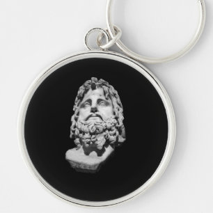 Porte-clés Buste en marbre gréco-romain Classique Noir et Bla