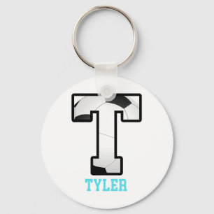 Porte-clés But de terrain Lettre Tyler Alphabet Football