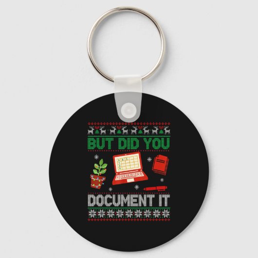 Porte-clés But Did You Doent It Funny Office Christmas Ugly S (Recto)