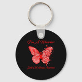 Porte-clés Butterfly I'm A Warrior Sickle Cell Anemia (Recto)