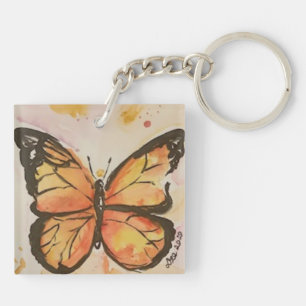Porte-clés Butterfly/Magnolia Double-sided