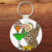 Porte-clés Buzzard drôle ou vautour Boire Margarita (Recto)