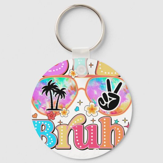 Porte-clés bye bruh happy last day (Recto)